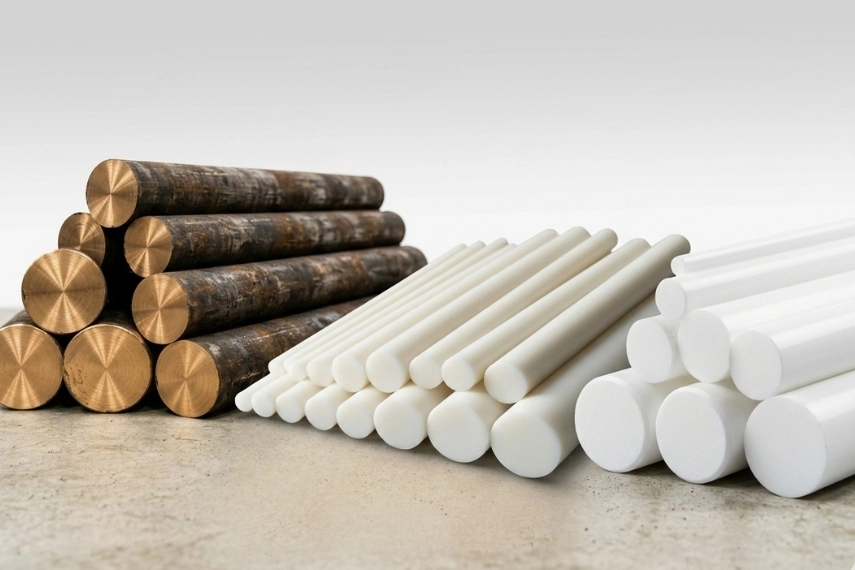 Round Bars - Bronze, Teflon PTFE and PA6 Nylon - DAH Marine Dubai