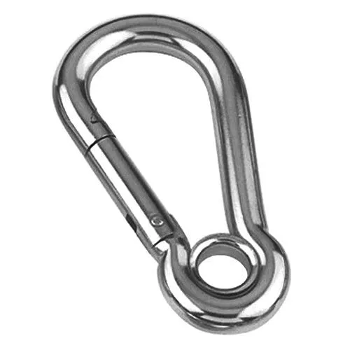 Stainless Steel Carbine Snap Hooks With Eyelet 4mm To 12mm